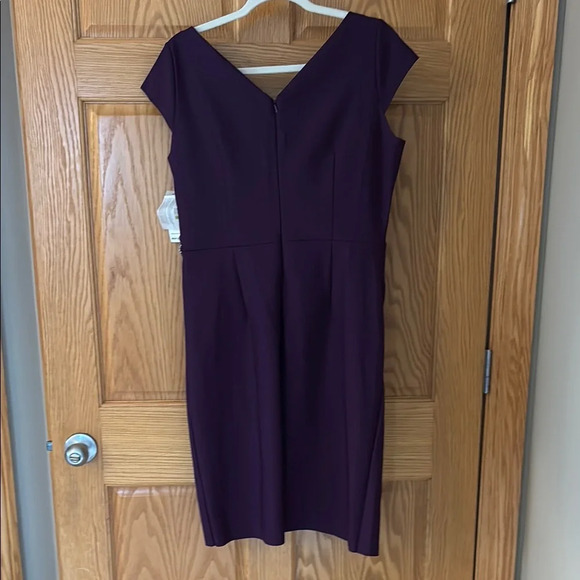 NWT Alex Evenings Plum Purple Embellished Dress 14 - Picture 5 of 6